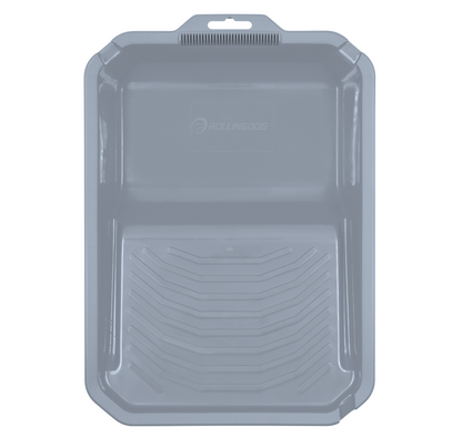 9-inch deep plastic paint tray with textured rolling area