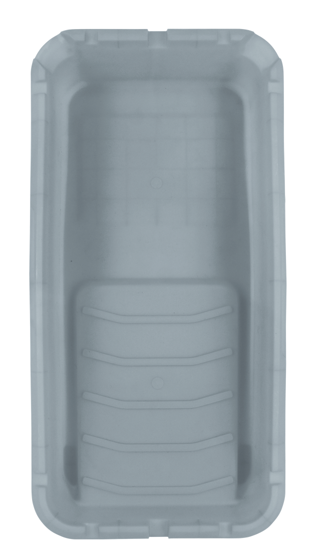 Gray paint tray on a white background