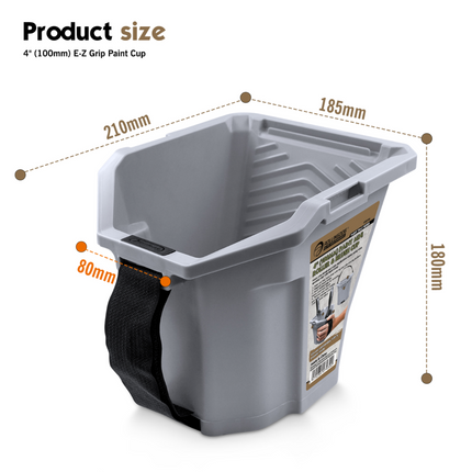 4 inch mini paint cup, paint roller cup, brush and roller paint holder, small paint bucket, magnetic brush holder