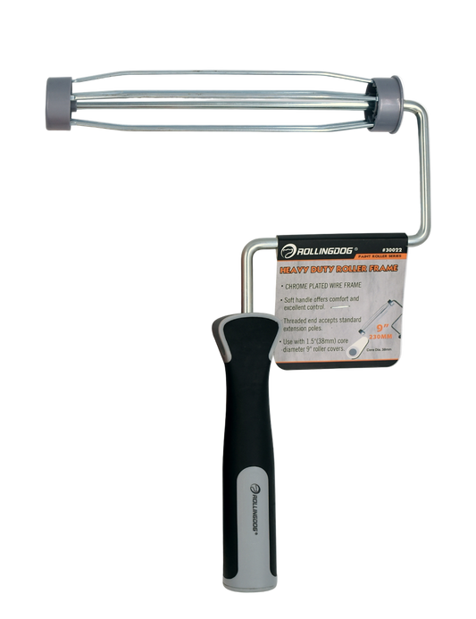 30022-9-inch American style 5-wire cage roller frame with soft grip handle