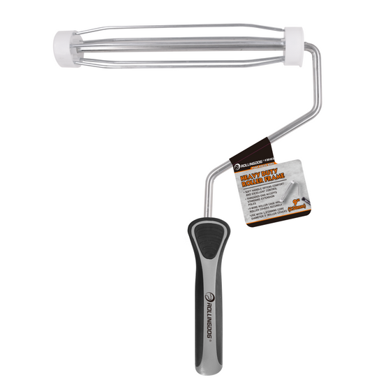 30103-9" heavy duty paint roller frame with soft rubber grip handle