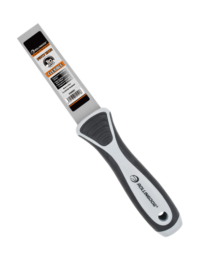50001-1 inch flexible putty knife with carbon steel blade and rubber grip handle