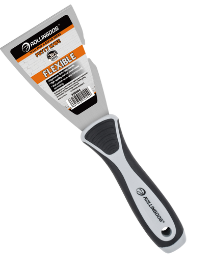 50004-5 3 inch flexible putty knife with carbon steel blade and rubber grip handle