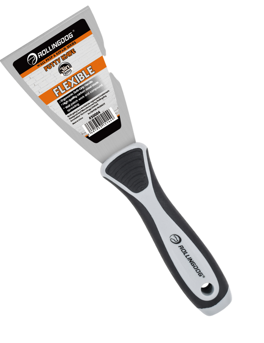 50004-5 3 inch flexible putty knife with carbon steel blade and rubber grip handle