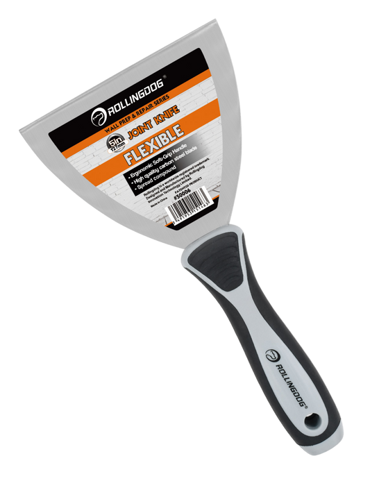 50006-5 inch flexible joint knife with carbon steel blade and ergonomic rubber grip