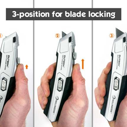 50086-3 Position for blade locking utility knife, self-loading knife, quick change utility knife,