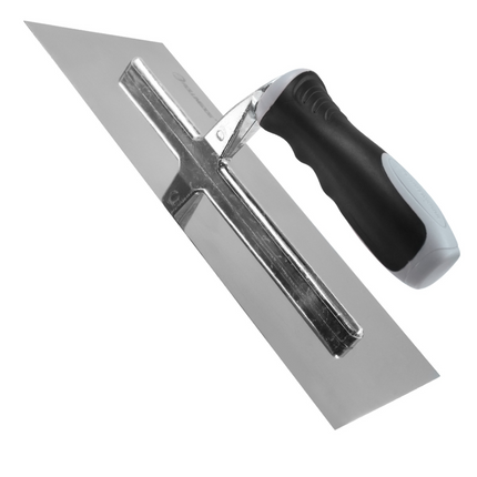 50100-Stainless steel plastering trowel with ergonomic soft grip handle