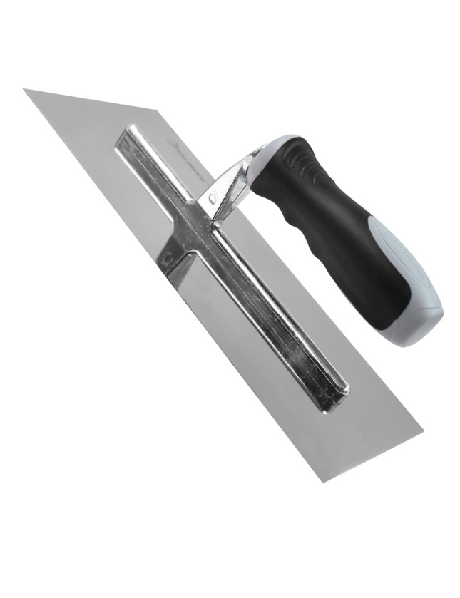 50100-Stainless steel plastering trowel with ergonomic soft grip handle