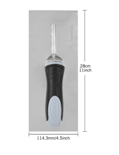 50100-dimensions of Stainless steel plastering trowel with ergonomic soft grip handle