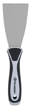 Close-up of flexible carbon steel blade with ergonomic rubber handle