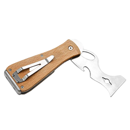 50217_Folding Multi-Function Painter’s Tool with stainless steel blade and wooden handle