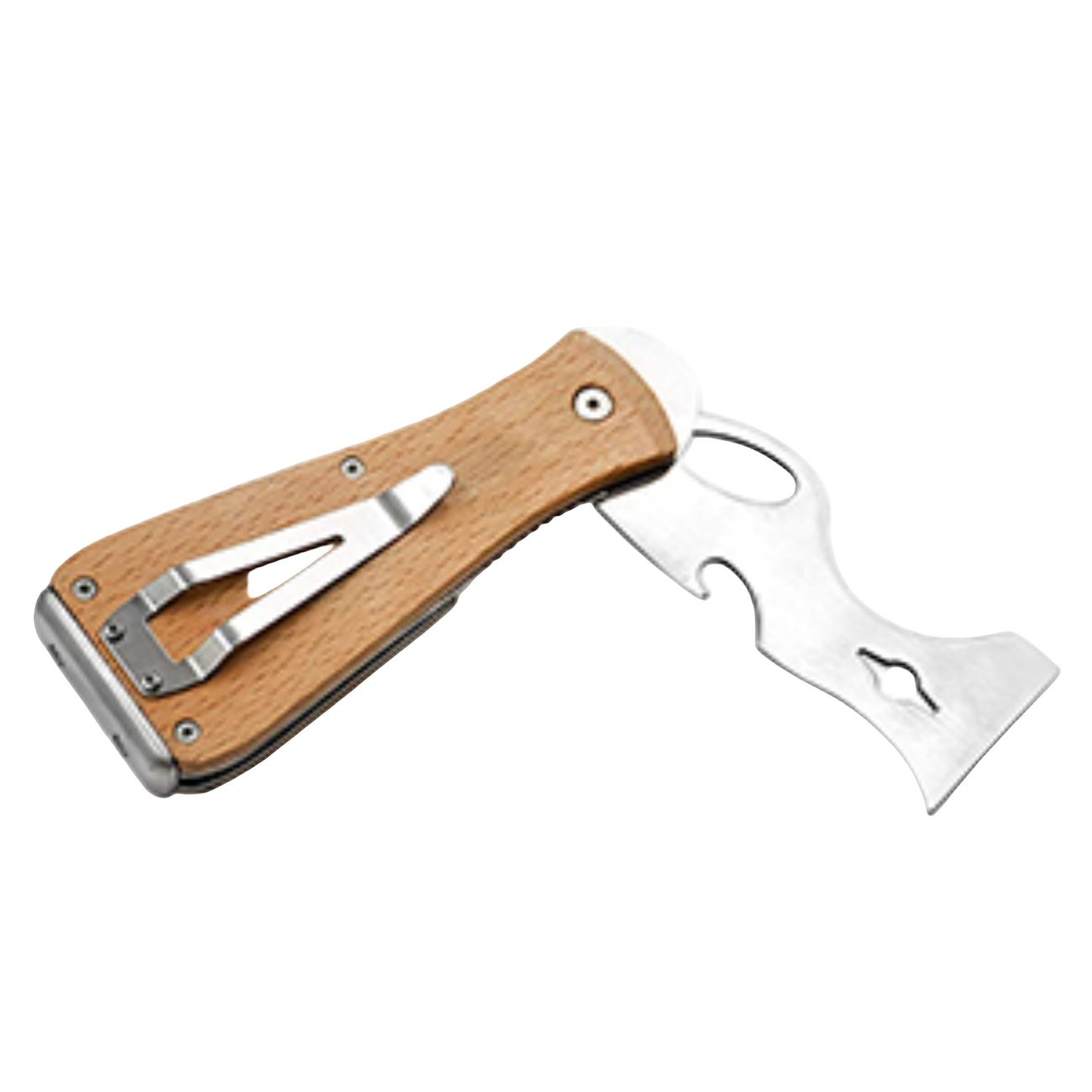 50217_Folding Multi-Function Painter’s Tool with stainless steel blade and wooden handle