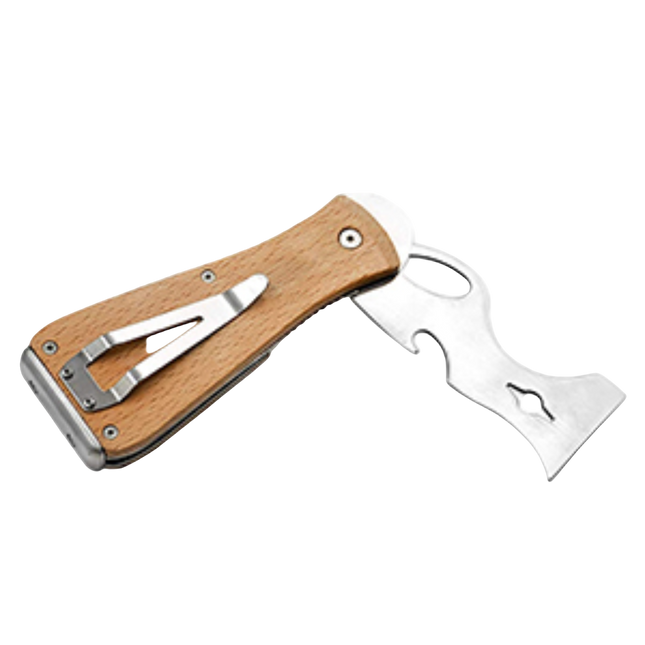 50217_Folding Multi-Function Painter’s Tool with stainless steel blade and wooden handle