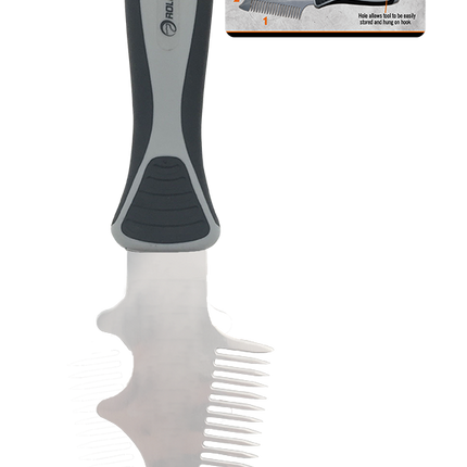 50219 4-in-1 roller and brush cleaning tool with stainless steel blade and rubber handle