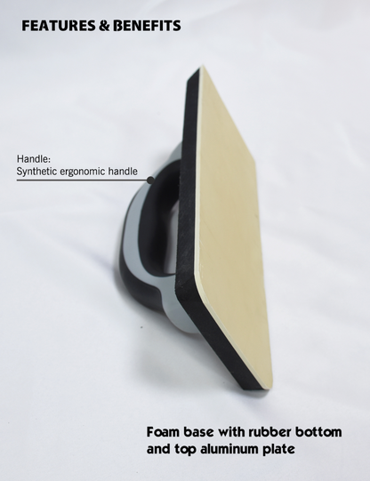50291-Close-up of grout float showing aluminum top plate and EVA foam pad