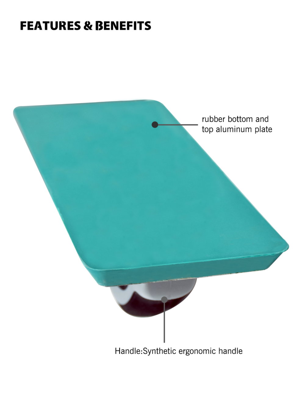 50294-bottom of Grout Float with solid rubber base and ergonomic soft grip handle