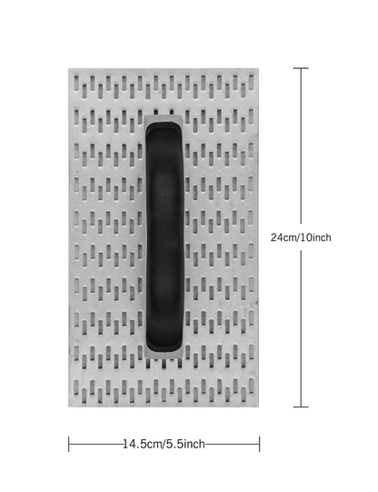 50295-dimensions of Render Scratching Float with galvanized spiked plate and soft grip handle