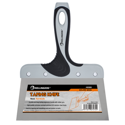 50300-5Durable 7.1 inch drywall taping knife angled view