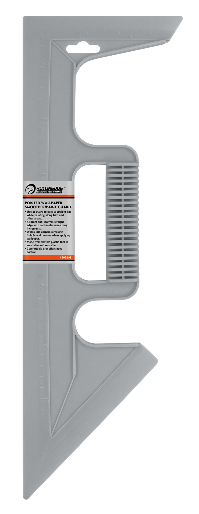 17.5" Wallpaper Smoothing Tool | Flexible Edge with Ruler & Grip Handle