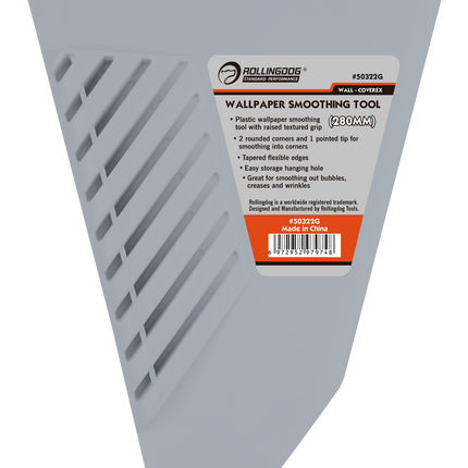 11" Wallpaper Smoothing Tool | Flexible Plastic with Textured Grip