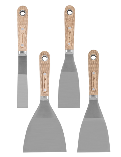 50361-4-piece stainless steel putty knife set with laser-engraved handles