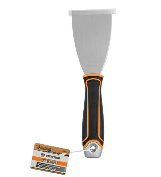 50390 2.5 inch flexible putty knife with stainless steel blade and ergonomic rubber handle