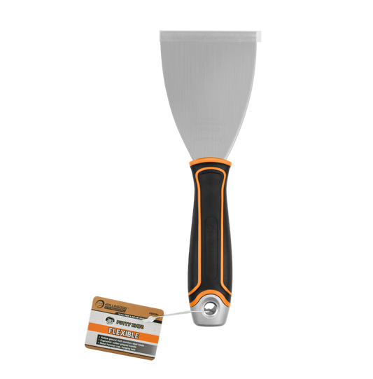 50391 3 inch flexible putty knife with stainless steel blade and ergonomic rubber handle