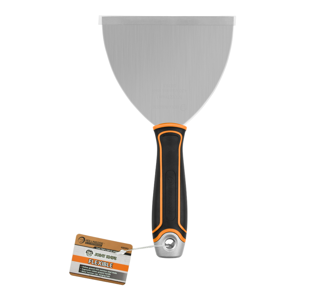 50393 5 inch flexible joint knife with stainless steel blade and ergonomic rubber handle