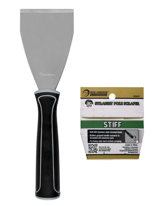 3" Straight Pole Scraper - Stiff