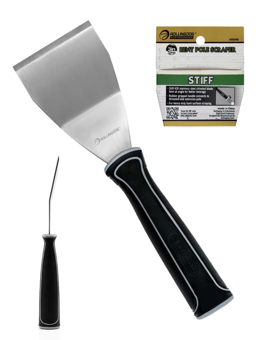 3" Bent Pole Scraper - Stiff