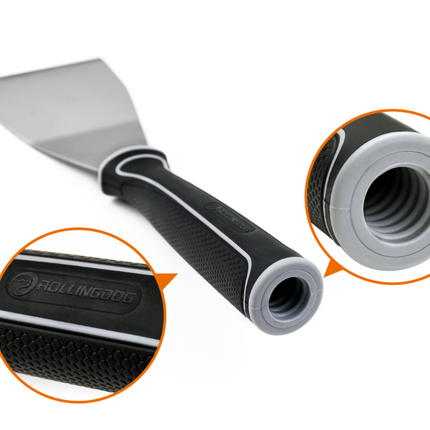 3″ Stiff Bent Pole Scraper – Stainless Steel Chisel Edge