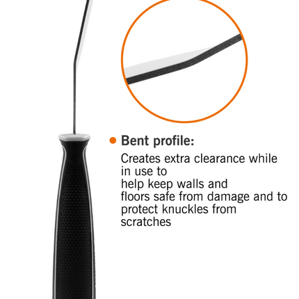 3″ Stiff Bent Pole Scraper – Stainless Steel Chisel Edge