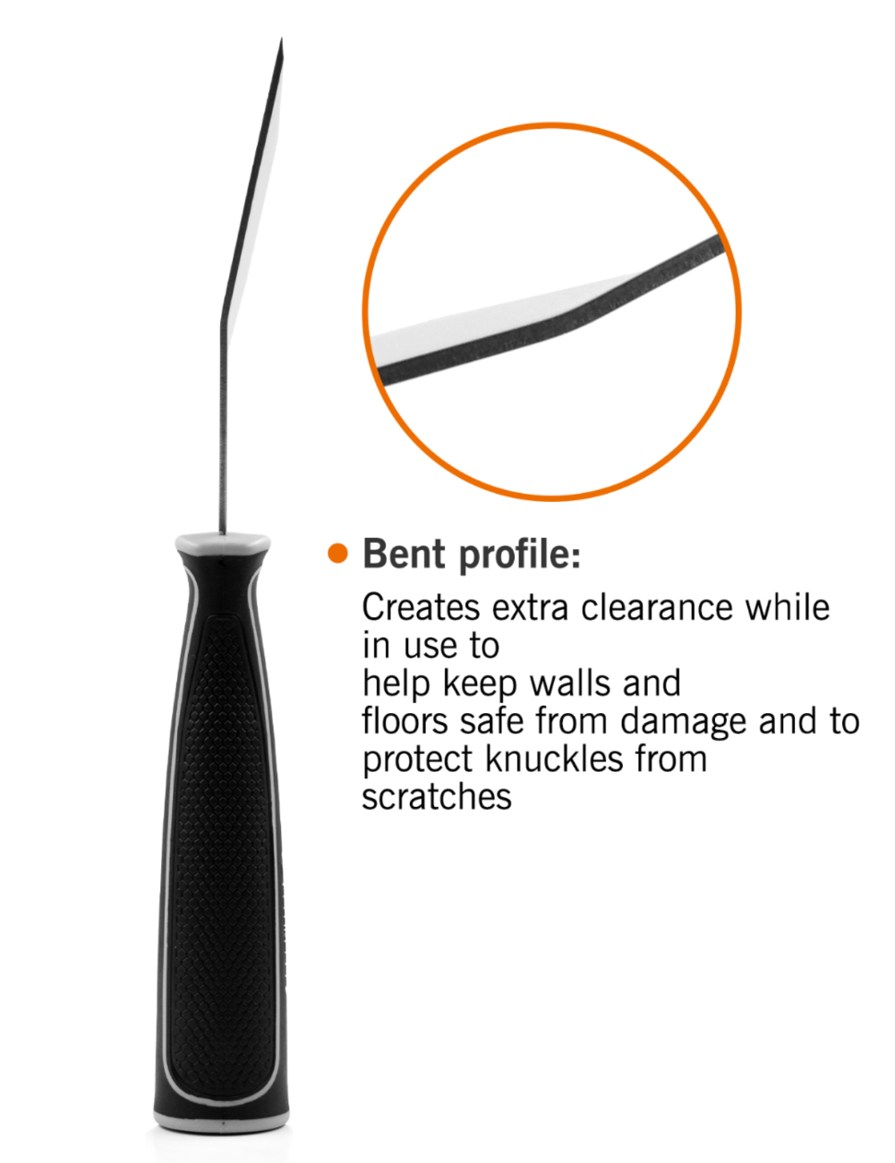 3" Bent Pole Scraper - Stiff