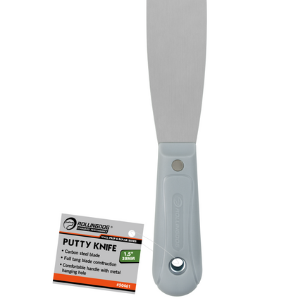 1" – 6" Putty Knives - Carbon Steel Full Tang Blade with Hanging Hole