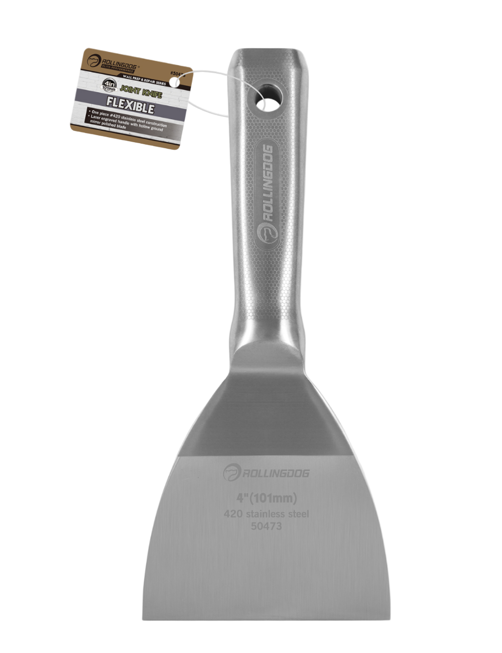 50473-4 inch Flexible Joint Knife with stainless steel blade for drywall patching
