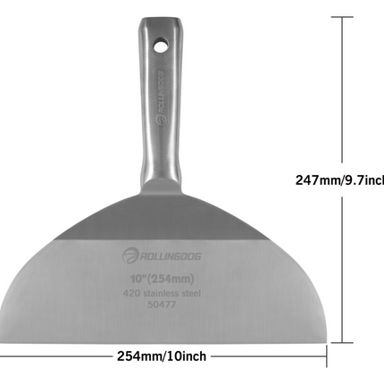 10 inch Flexible Joint Knife with stainless steel blade for drywall finishing