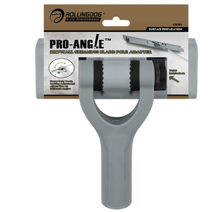 Heavy duty adjustable pole adapter for drywall skimming blades