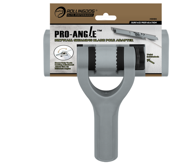 Heavy duty adjustable pole adapter for drywall skimming blades