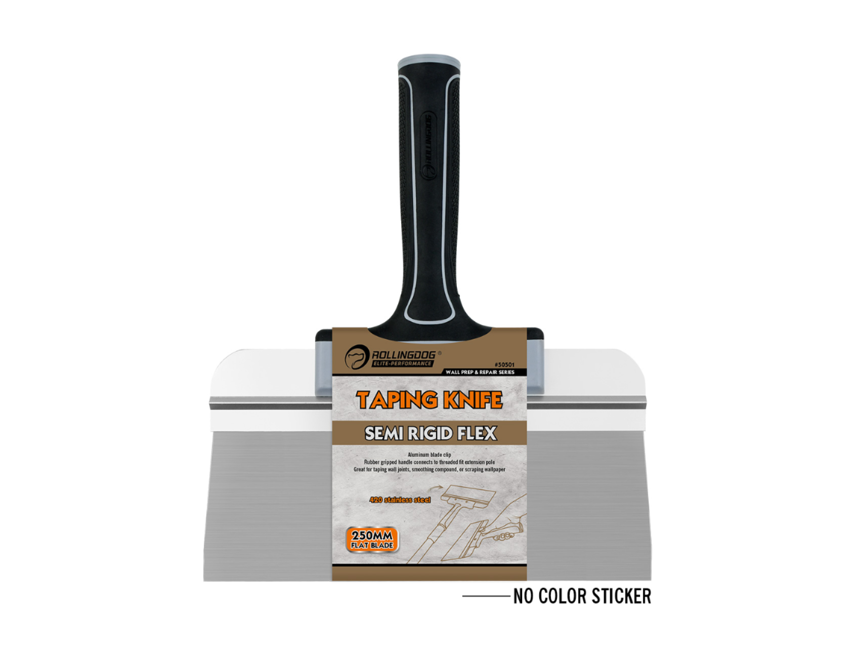 50501-4 Rubber-gripped handle with threaded pole connection