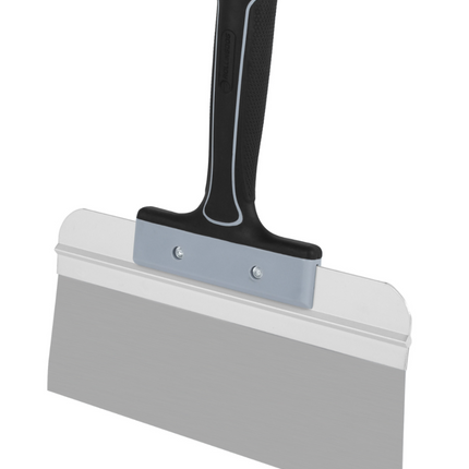 50501-Close-up angled view of stainless steel blade and aluminum clip