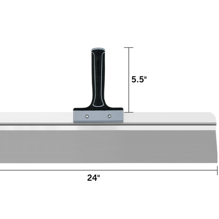 50504-dimensions of 50504-23-inch flexible taping knife with stainless steel blade and rubber handle