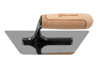 9 inch professional-grade plaster finishing tool with wood handle