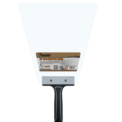 Knockdown knife with aluminum bridge and 12 inch flexible blade for drywall finishing