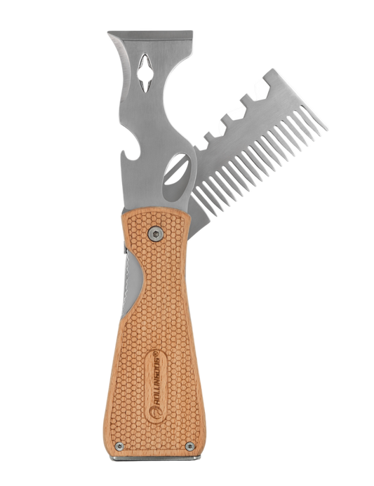 50531-DOBERMAN 14 in 1 Multi-Tool stainless steel with beech wood handle
