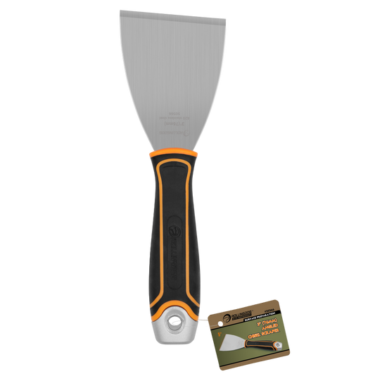 3 inch stiff 420 stainless steel angled scraper blade for even scraping