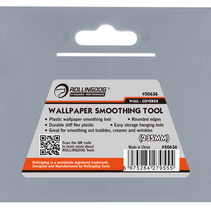 9.25" Wallpaper Smoothing Tool - Flexible Plastic Bubble Remover