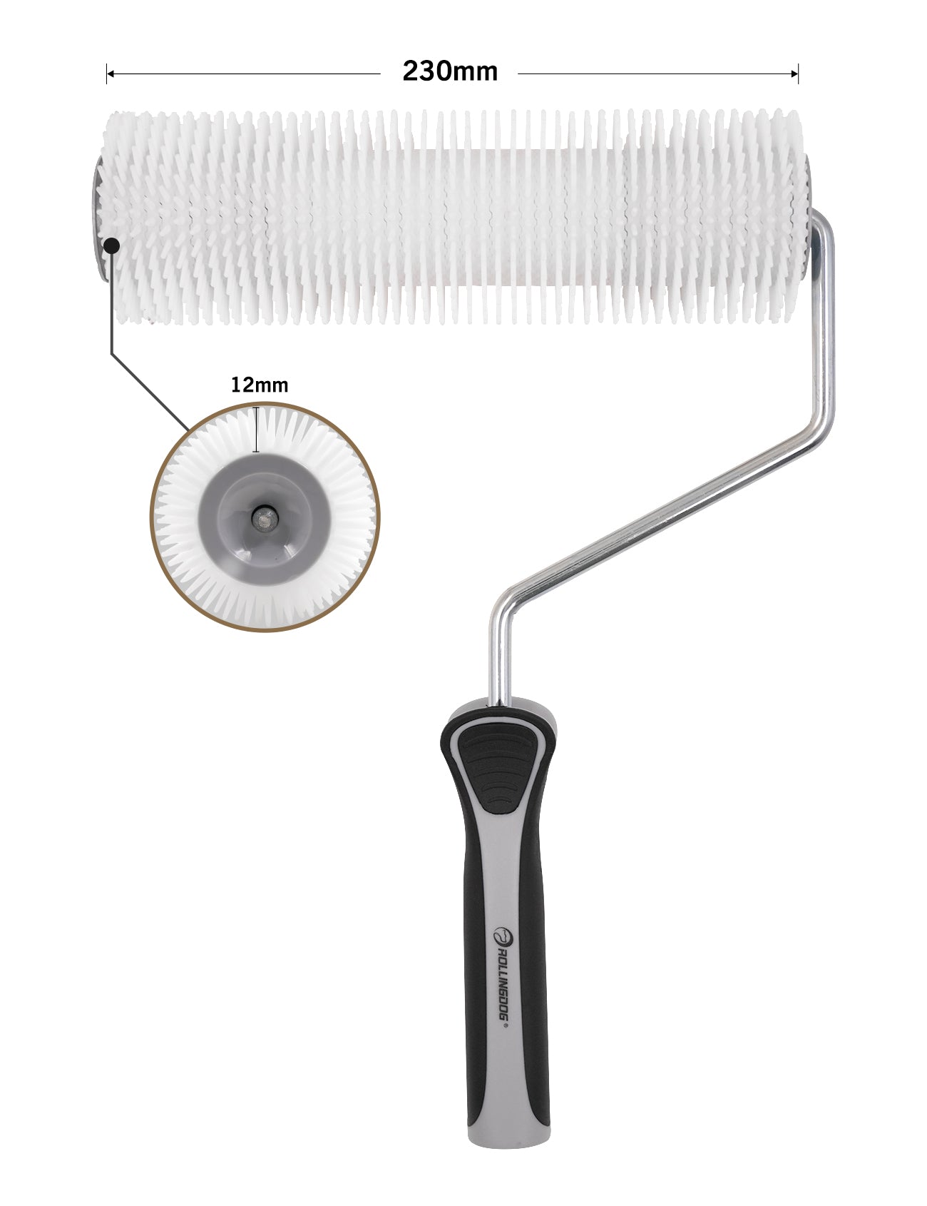 9" (230mm) Spiked Roller