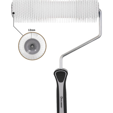 60306-Close-up angled view of spiked roller showing durable plastic spikes