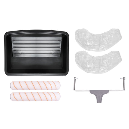 6-PC 12" Paint Roller Kit – Complete Painting Kit with Frame, Tray & Covers