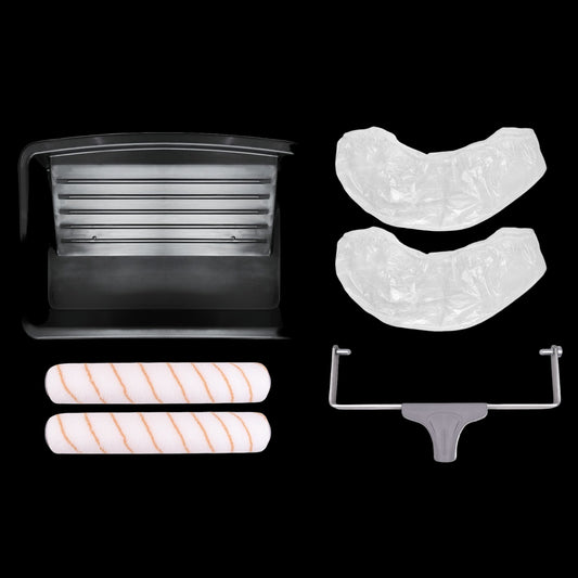 70003-PC 12-inch Paint Roller Set with frame, tray, and covers